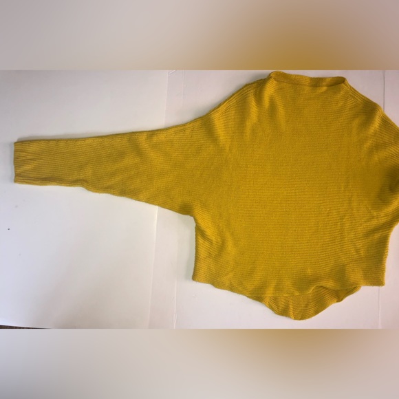 Leith Dolman Sleeve Ribbed Pullover Dolman Sleeve Sweater Bright‎ Yellow XS - Picture 4 of 9
